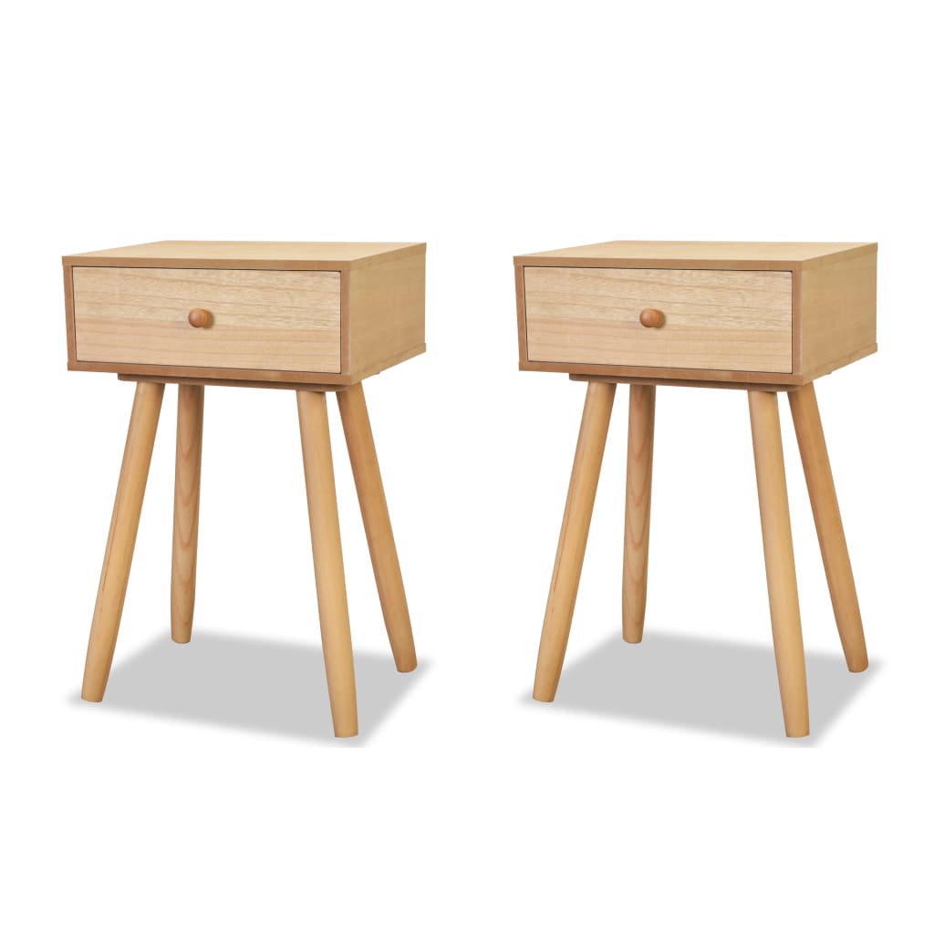 Bedside Tables 2 pcs Solid Pinewood 40x30x61 cm Brown- End Tables - HomeShopIreland - Home Shop Ireland - End Tables - Bedside Tables 2 pcs Solid Pinewood 40x30x61 cm Brown