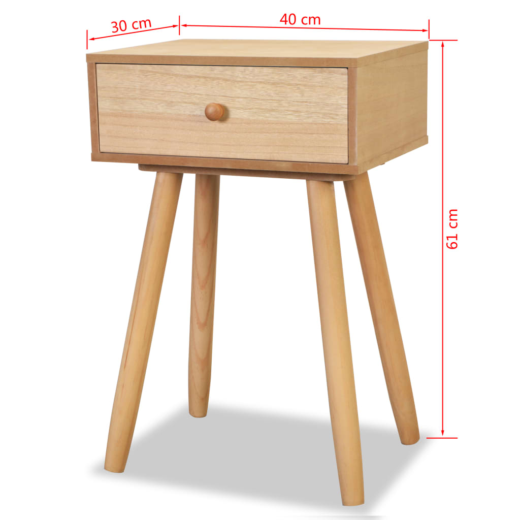 Bedside Tables 2 pcs Solid Pinewood 40x30x61 cm Brown- End Tables - HomeShopIreland - Home Shop Ireland - End Tables - Bedside Tables 2 pcs Solid Pinewood 40x30x61 cm Brown