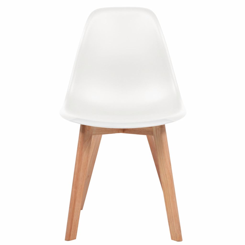 Dining Chairs 4 pcs White Plastic- Kitchen & Dining Room Chairs - HomeShopIreland - Home Shop Ireland - Kitchen & Dining Room Chairs - Dining Chairs 4 pcs White Plastic