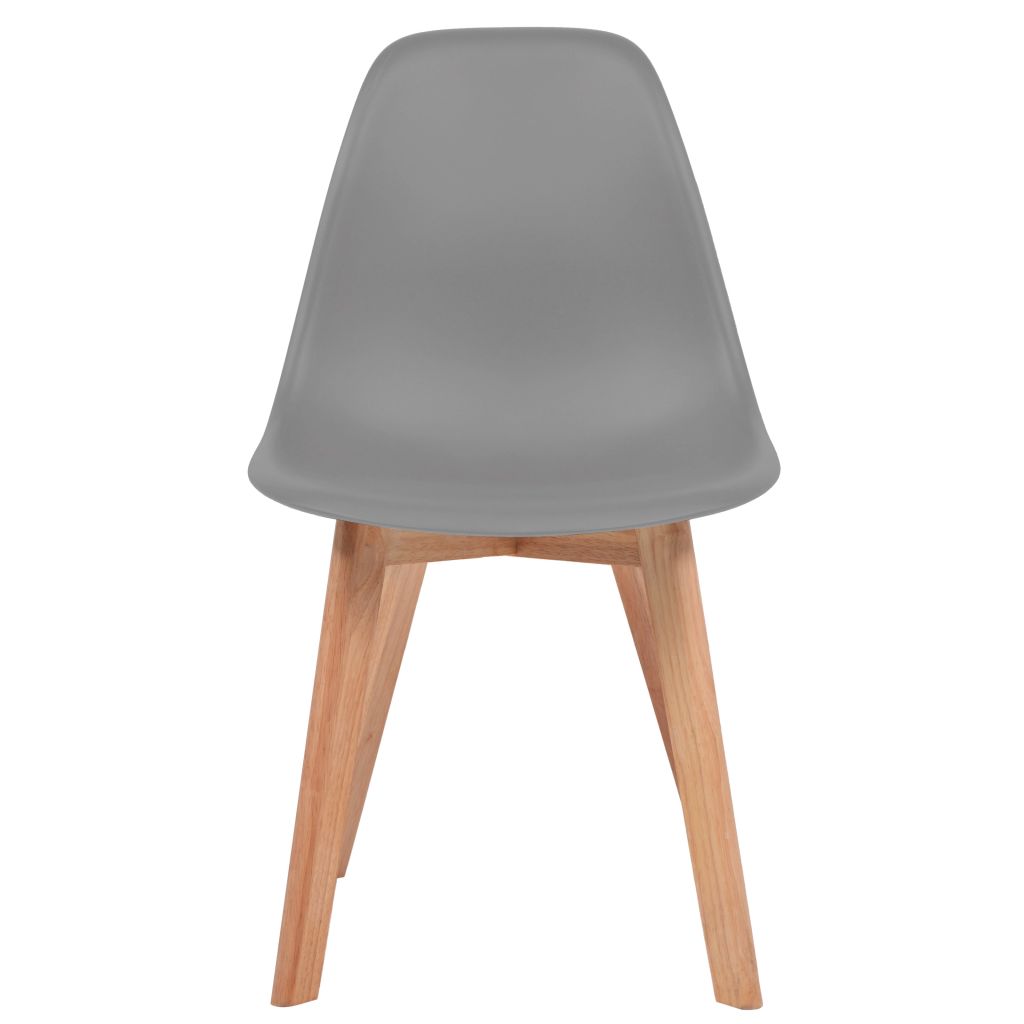Dining Chairs 6 pcs Grey Plastic- Kitchen & Dining Room Chairs - HomeShopIreland - Home Shop Ireland - Kitchen & Dining Room Chairs - Dining Chairs 6 pcs Grey Plastic