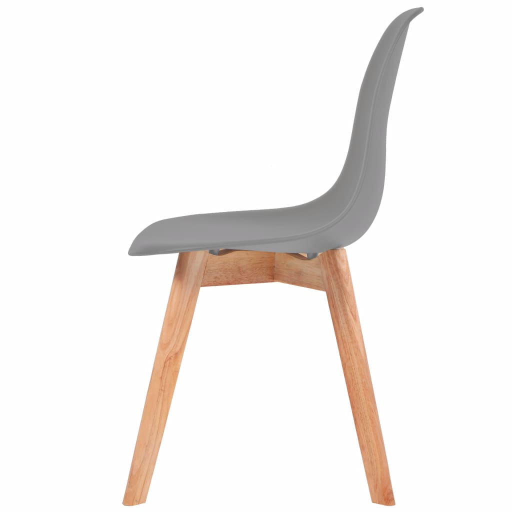 Dining Chairs 6 pcs Grey Plastic- Kitchen & Dining Room Chairs - HomeShopIreland - Home Shop Ireland - Kitchen & Dining Room Chairs - Dining Chairs 6 pcs Grey Plastic