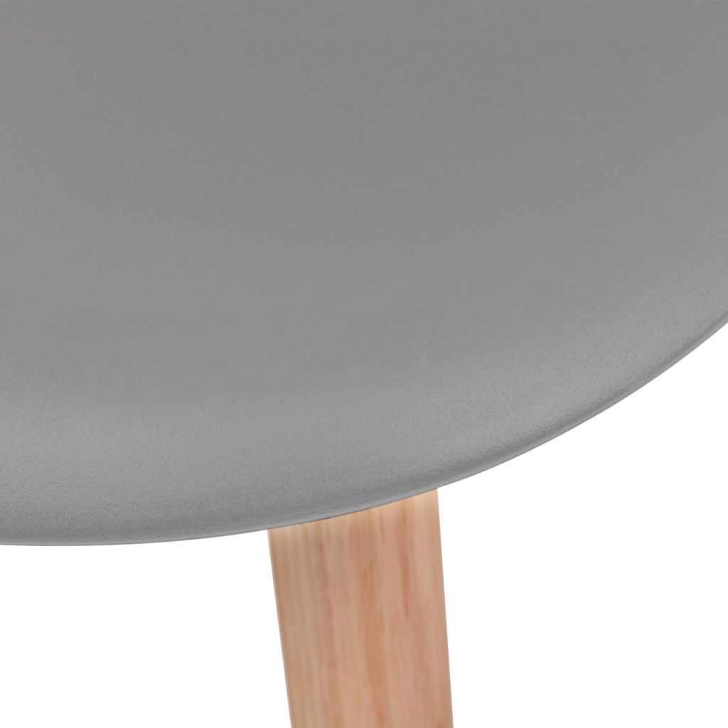 Dining Chairs 6 pcs Grey Plastic- Kitchen & Dining Room Chairs - HomeShopIreland - Home Shop Ireland - Kitchen & Dining Room Chairs - Dining Chairs 6 pcs Grey Plastic