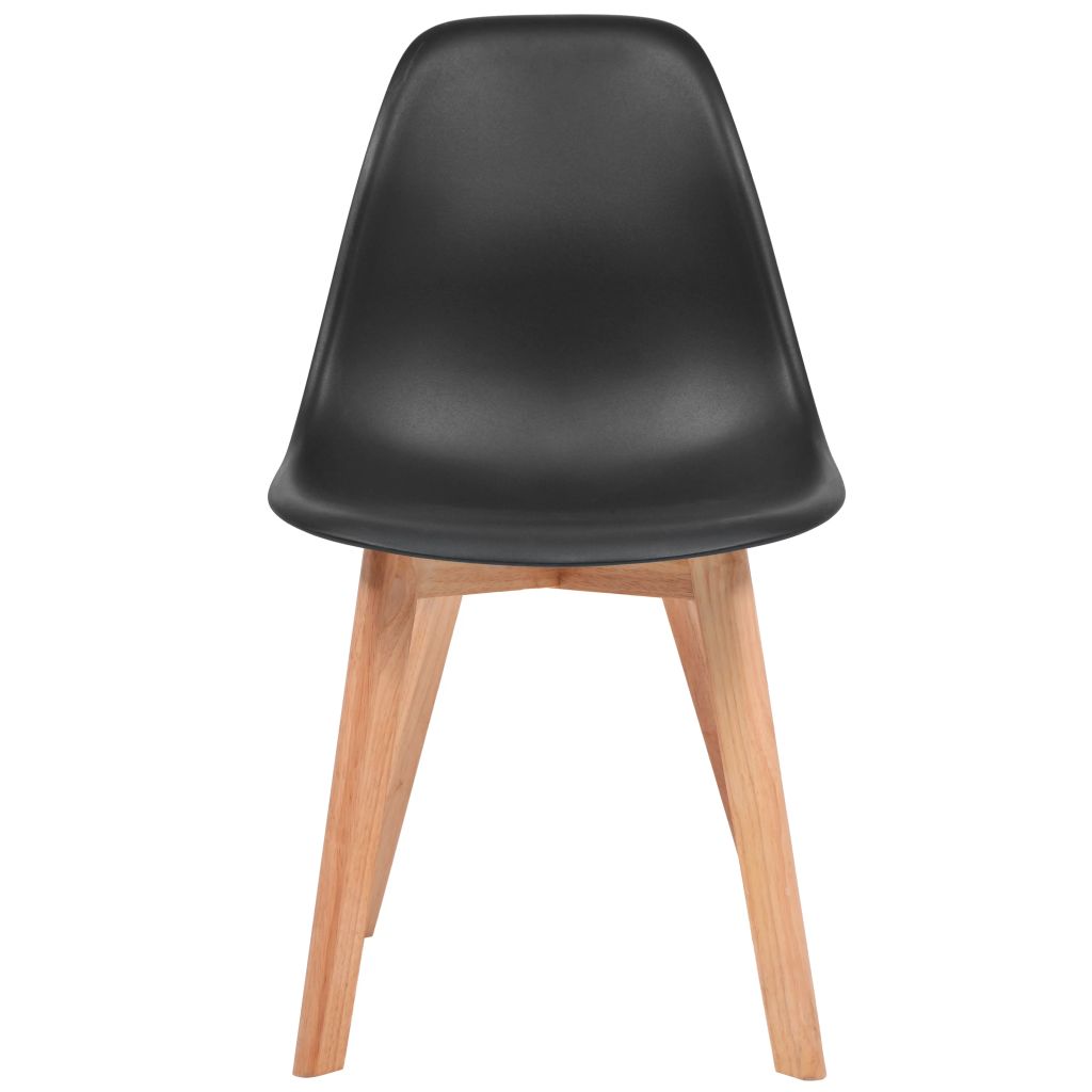 Dining Chairs 6 pcs Black Plastic- Kitchen & Dining Room Chairs - HomeShopIreland - Home Shop Ireland - Kitchen & Dining Room Chairs - Dining Chairs 6 pcs Black Plastic