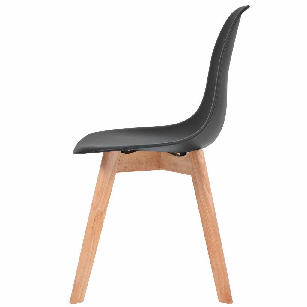 Dining Chairs 6 pcs Black Plastic- Kitchen & Dining Room Chairs - HomeShopIreland - Home Shop Ireland - Kitchen & Dining Room Chairs - Dining Chairs 6 pcs Black Plastic