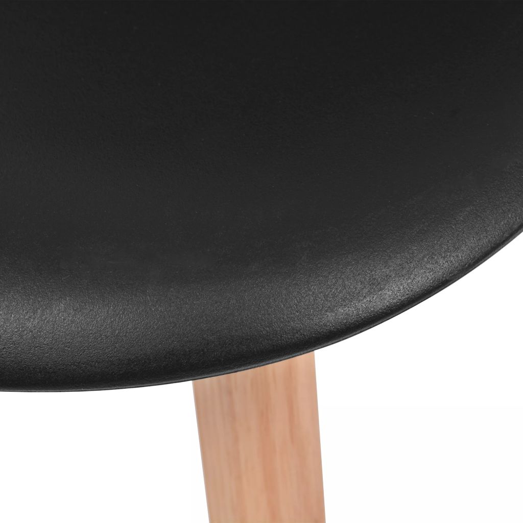 Dining Chairs 6 pcs Black Plastic- Kitchen & Dining Room Chairs - HomeShopIreland - Home Shop Ireland - Kitchen & Dining Room Chairs - Dining Chairs 6 pcs Black Plastic