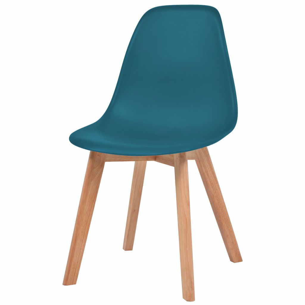 Dining Chairs 6 pcs Turquoise Plastic- Kitchen & Dining Room Chairs - HomeShopIreland - Home Shop Ireland - Kitchen & Dining Room Chairs - Dining Chairs 6 pcs Turquoise Plastic