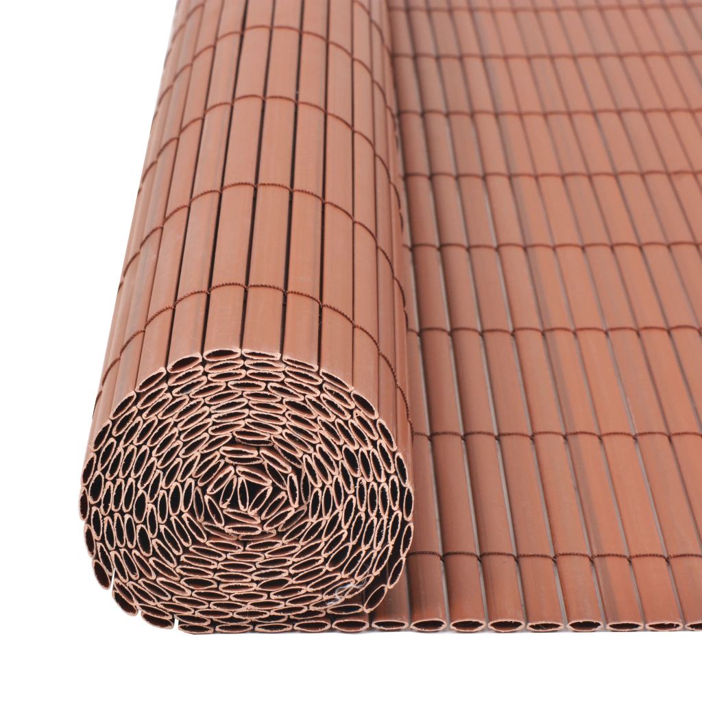 Double-Sided Garden Fence PVC 90x300 cm Brown- Fence Panels - HomeShopIreland - Home Shop Ireland - Fence Panels - Double-Sided Garden Fence PVC 90x300 cm Brown