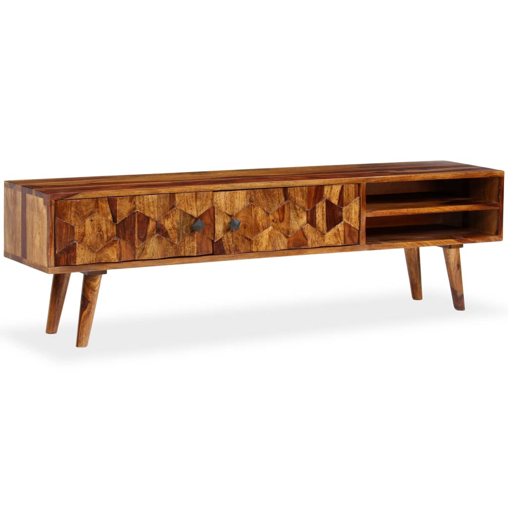 TV Cabinet Solid Sheesham Wood 140x30x40 cm- Entertainment Centres & TV Stands - HomeShopIreland - Home Shop Ireland - Entertainment Centres & TV Stands - TV Cabinet Solid Sheesham Wood 140x30x40 cm