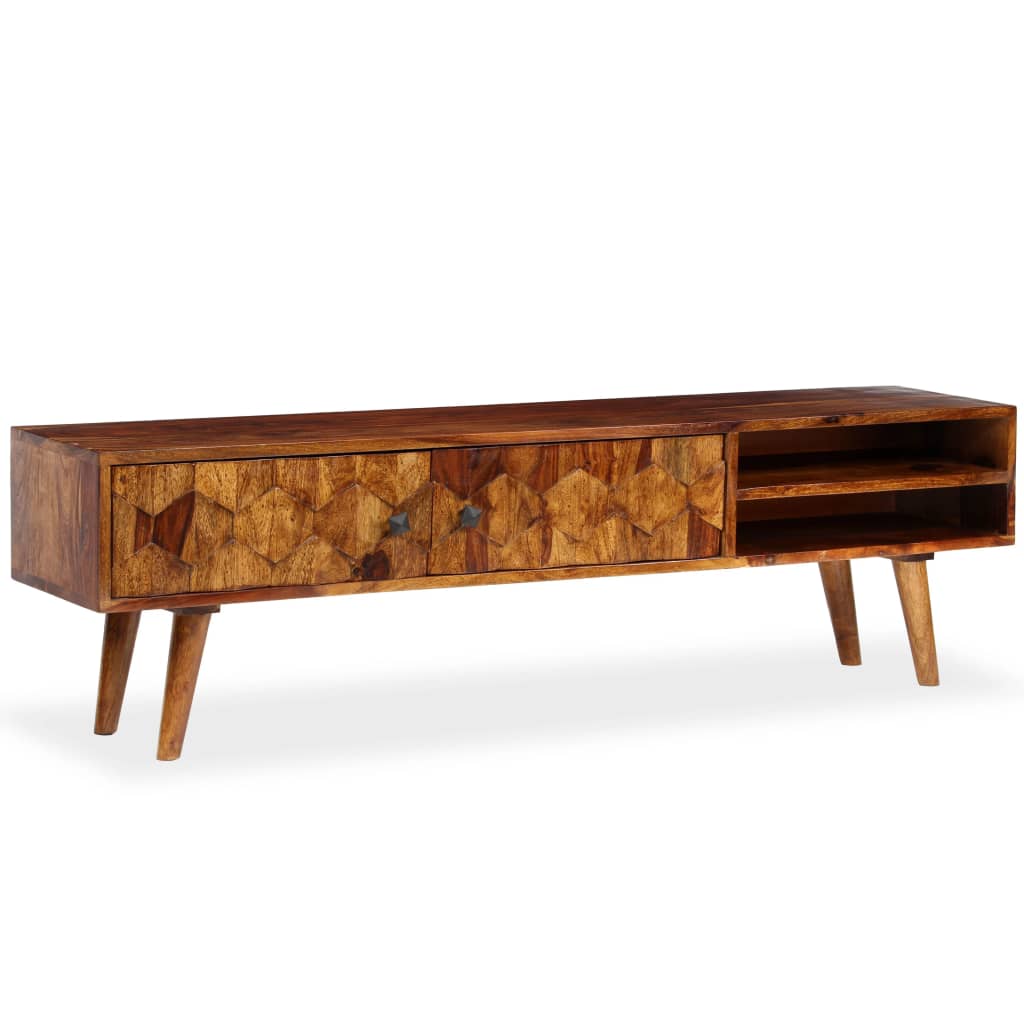 TV Cabinet Solid Sheesham Wood 140x30x40 cm- Entertainment Centres & TV Stands - HomeShopIreland - Home Shop Ireland - Entertainment Centres & TV Stands - TV Cabinet Solid Sheesham Wood 140x30x40 cm