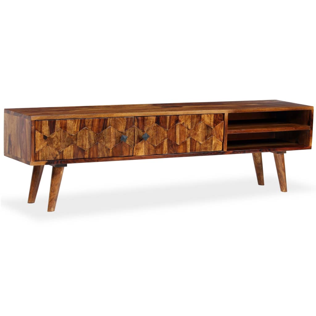 TV Cabinet Solid Sheesham Wood 140x30x40 cm- Entertainment Centres & TV Stands - HomeShopIreland - Home Shop Ireland - Entertainment Centres & TV Stands - TV Cabinet Solid Sheesham Wood 140x30x40 cm