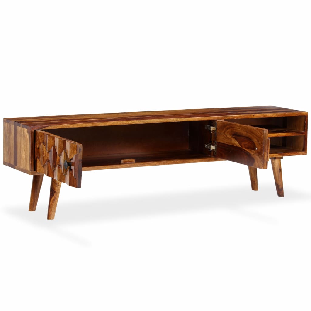 TV Cabinet Solid Sheesham Wood 140x30x40 cm- Entertainment Centres & TV Stands - HomeShopIreland - Home Shop Ireland - Entertainment Centres & TV Stands - TV Cabinet Solid Sheesham Wood 140x30x40 cm