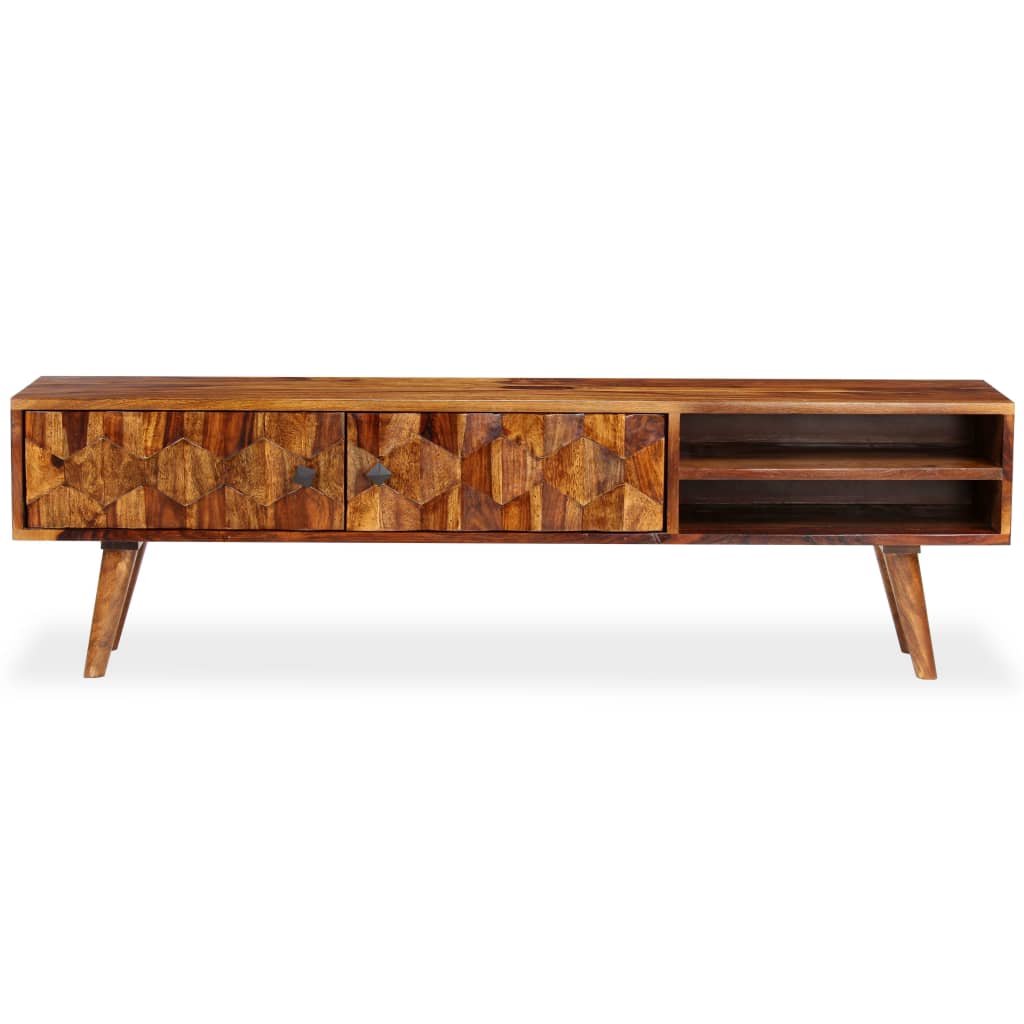 TV Cabinet Solid Sheesham Wood 140x30x40 cm- Entertainment Centres & TV Stands - HomeShopIreland - Home Shop Ireland - Entertainment Centres & TV Stands - TV Cabinet Solid Sheesham Wood 140x30x40 cm
