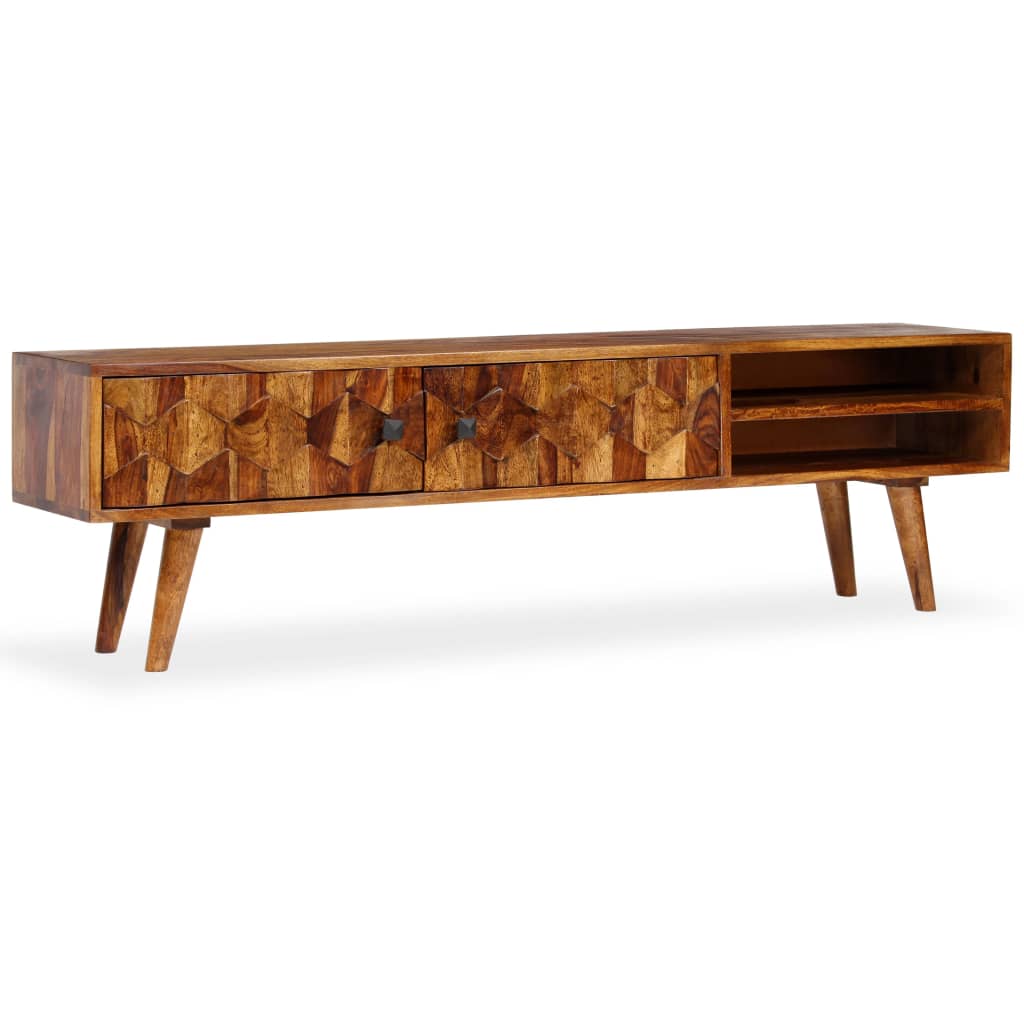 TV Cabinet Solid Sheesham Wood 140x30x40 cm- Entertainment Centres & TV Stands - HomeShopIreland - Home Shop Ireland - Entertainment Centres & TV Stands - TV Cabinet Solid Sheesham Wood 140x30x40 cm