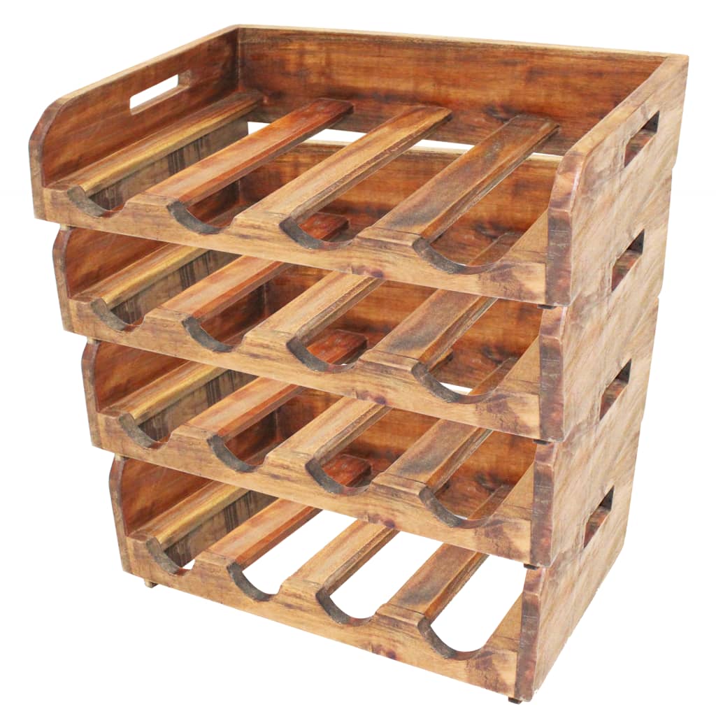 Wine Racks 4 pcs for 16 Bottles Solid Reclaimed Wood- Wine Racks - HomeShopIreland - Home Shop Ireland - Wine Racks - Wine Racks 4 pcs for 16 Bottles Solid Reclaimed Wood