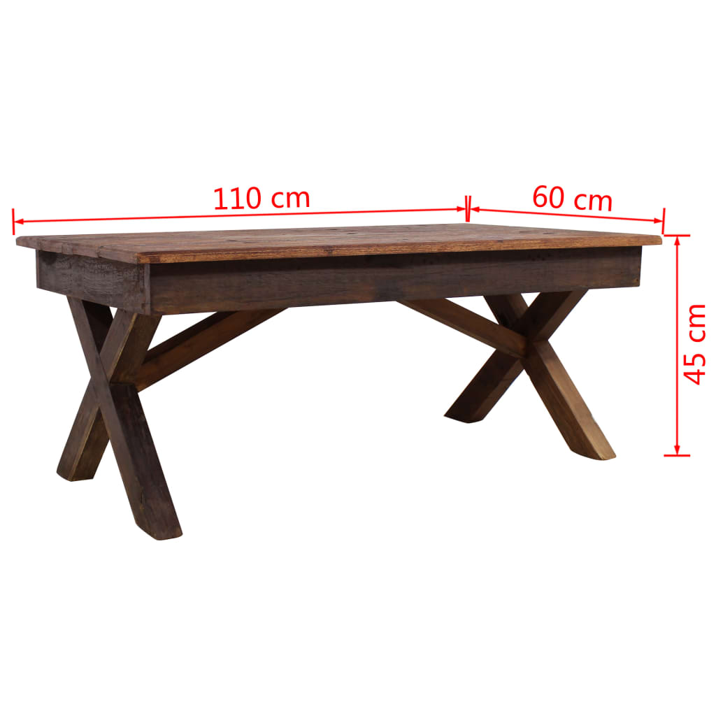 Coffee Table Solid Reclaimed Wood 110x60x45 cm- Coffee Tables - HomeShopIreland - Home Shop Ireland - Coffee Tables - Coffee Table Solid Reclaimed Wood 110x60x45 cm