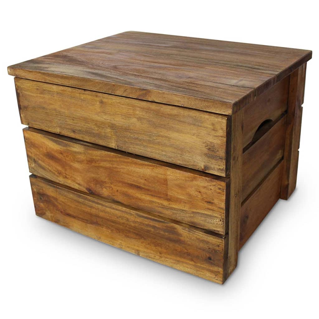 Storage Crate Set 2 Pieces Solid Reclaimed Wood- Storage Chests - HomeShopIreland - Home Shop Ireland - Storage Chests - Storage Crate Set 2 Pieces Solid Reclaimed Wood