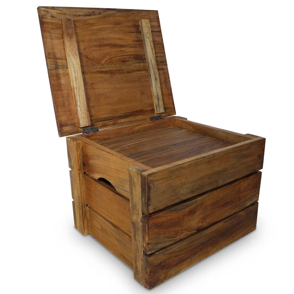 Storage Crate Set 2 Pieces Solid Reclaimed Wood- Storage Chests - HomeShopIreland - Home Shop Ireland - Storage Chests - Storage Crate Set 2 Pieces Solid Reclaimed Wood