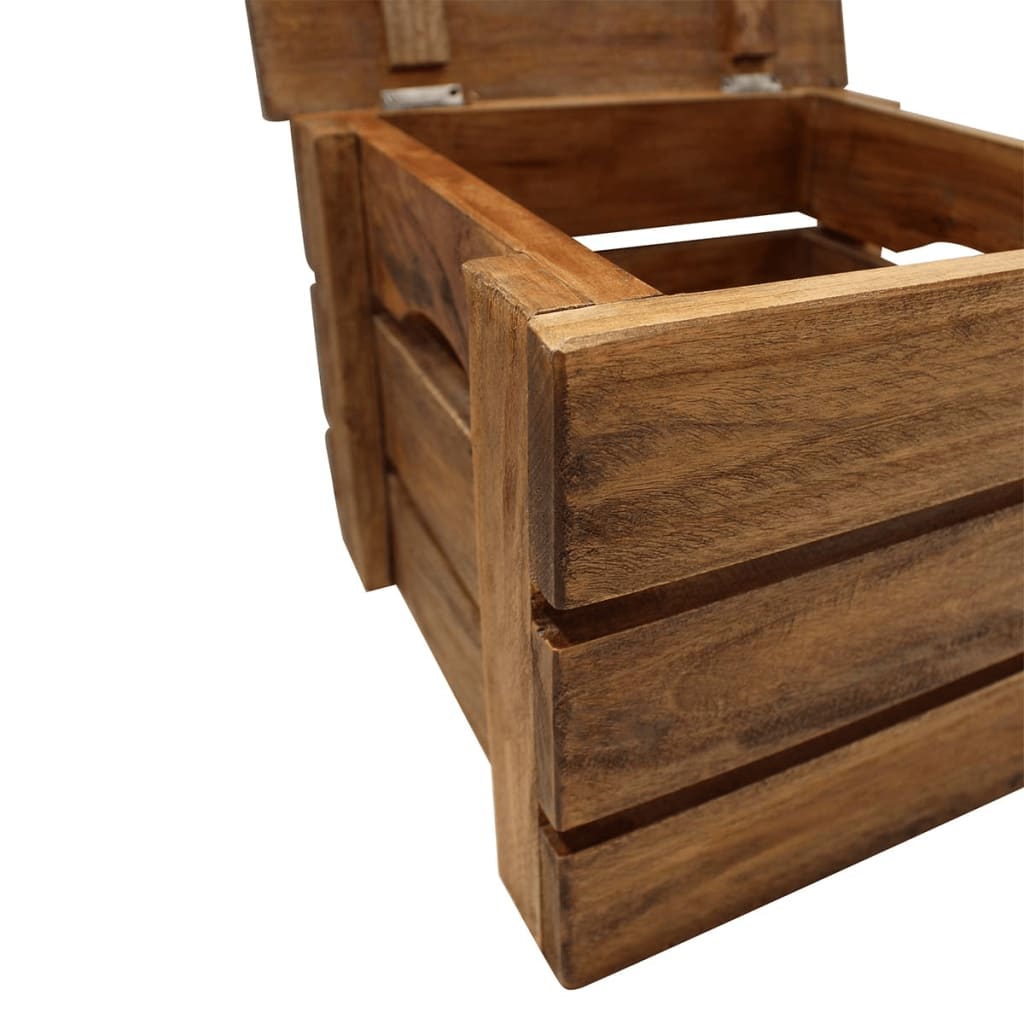 Storage Crate Set 2 Pieces Solid Reclaimed Wood- Storage Chests - HomeShopIreland - Home Shop Ireland - Storage Chests - Storage Crate Set 2 Pieces Solid Reclaimed Wood