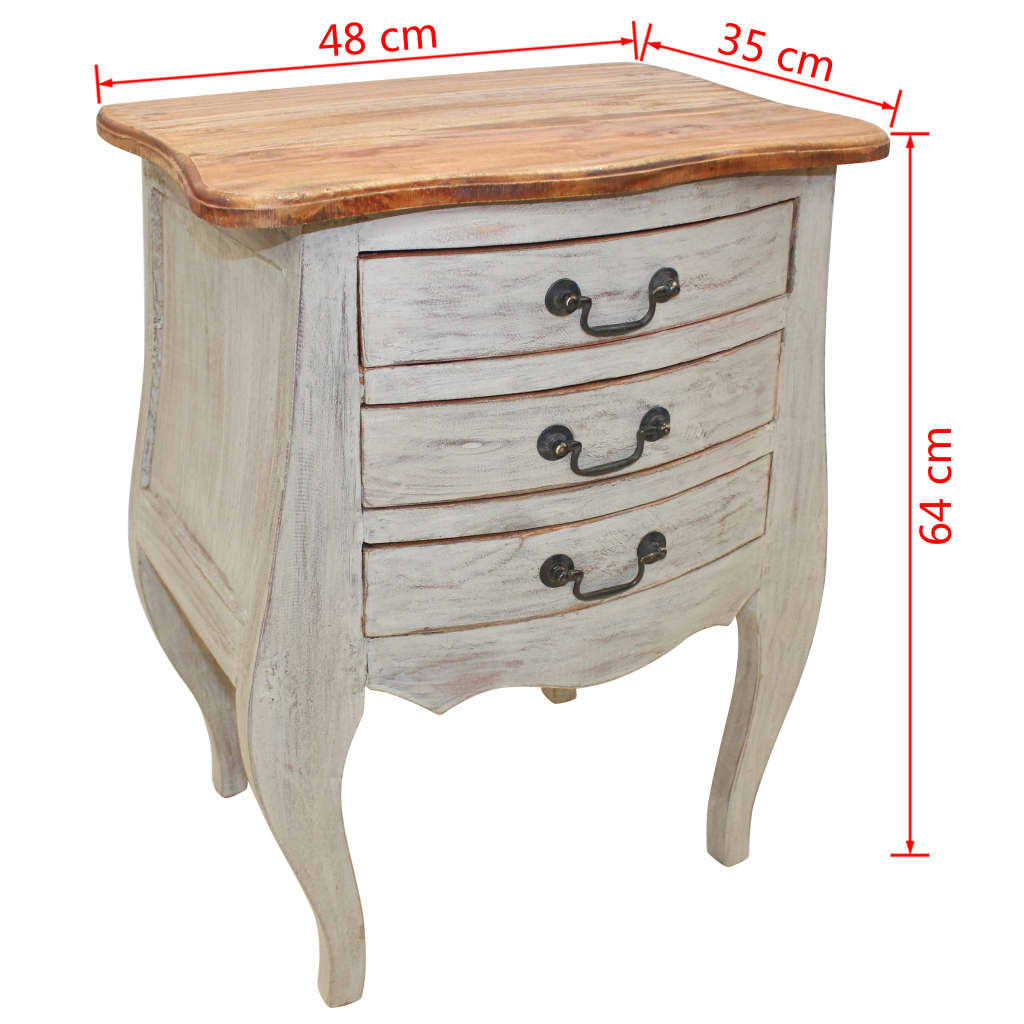Bedside Cabinet Solid Reclaimed Wood 48x35x64 cm- Bedside Tables - HomeShopIreland - Home Shop Ireland - Bedside Tables - Bedside Cabinet Solid Reclaimed Wood 48x35x64 cm