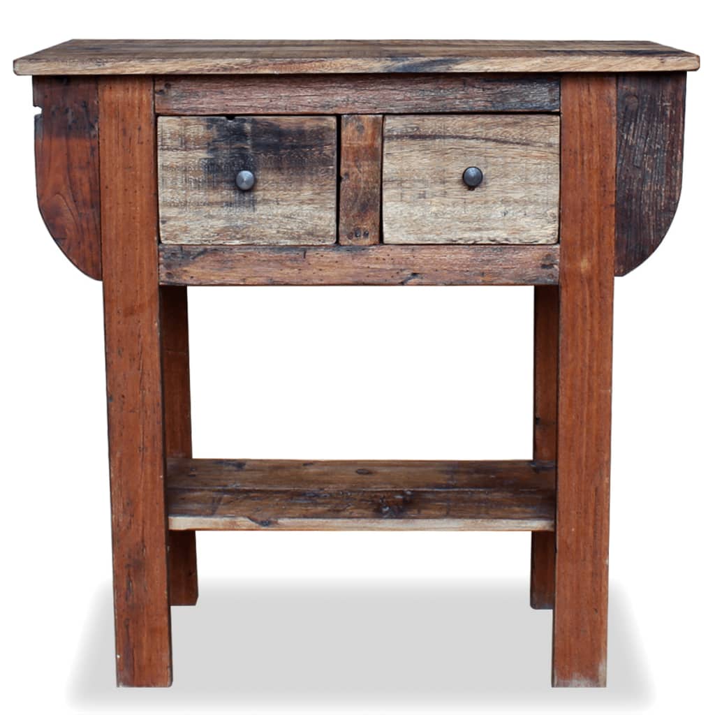 Console Table Solid Reclaimed Wood 80x35x80 cm- End Tables - HomeShopIreland - Home Shop Ireland - End Tables - Console Table Solid Reclaimed Wood 80x35x80 cm