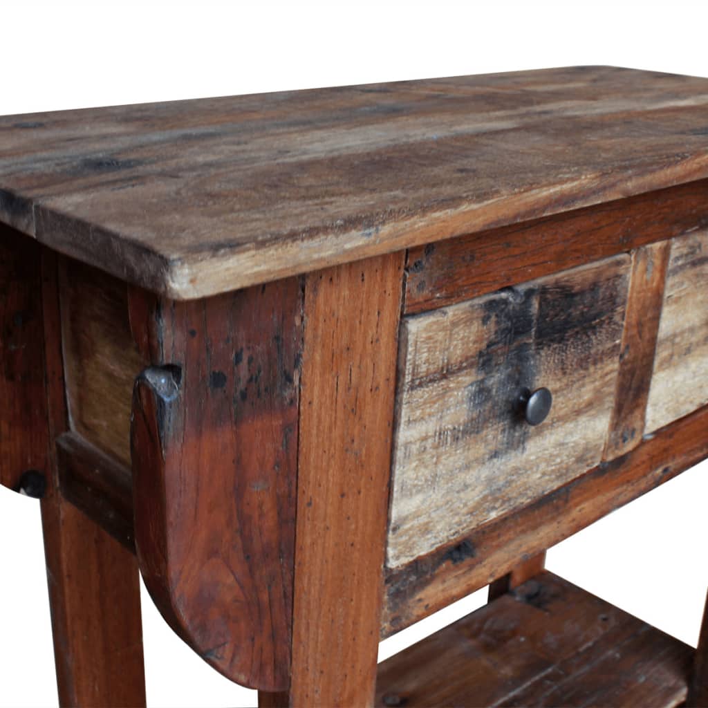 Console Table Solid Reclaimed Wood 80x35x80 cm- End Tables - HomeShopIreland - Home Shop Ireland - End Tables - Console Table Solid Reclaimed Wood 80x35x80 cm