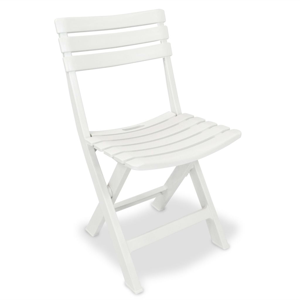 3 Piece Folding Bistro Set Plastic White- Outdoor Furniture Sets - HomeShopIreland - Home Shop Ireland - Outdoor Furniture Sets - 3 Piece Folding Bistro Set Plastic White