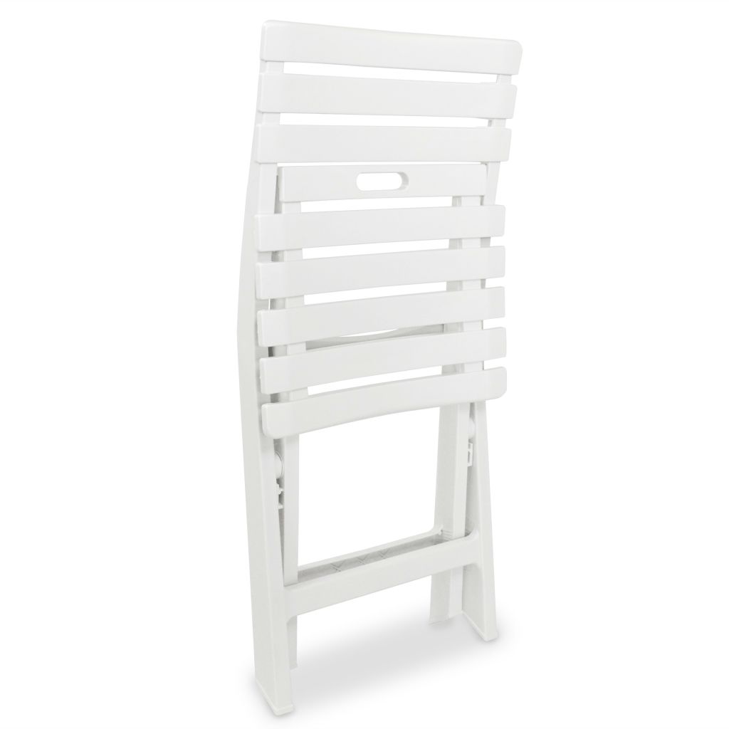 3 Piece Folding Bistro Set Plastic White- Outdoor Furniture Sets - HomeShopIreland - Home Shop Ireland - Outdoor Furniture Sets - 3 Piece Folding Bistro Set Plastic White