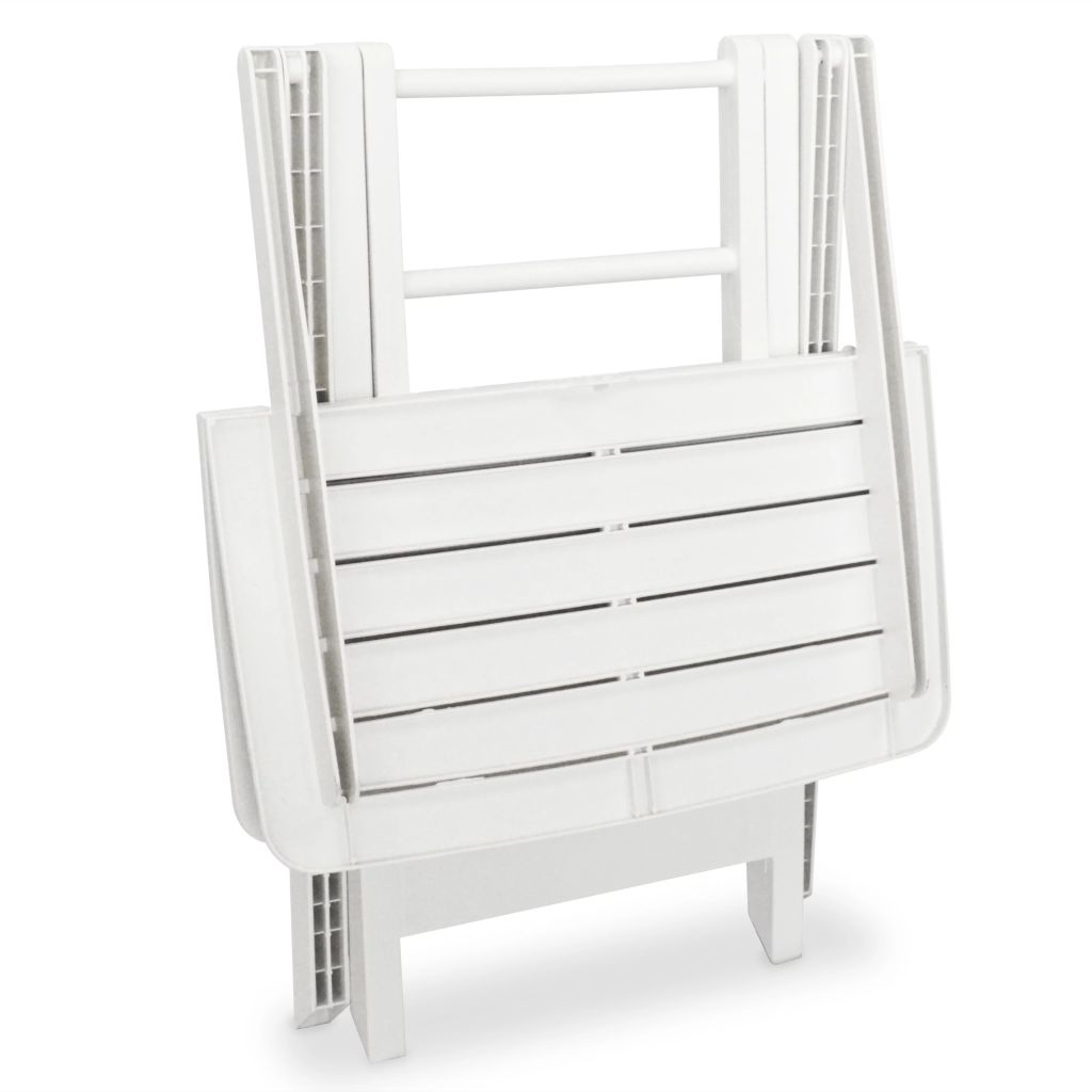 3 Piece Folding Bistro Set Plastic White- Outdoor Furniture Sets - HomeShopIreland - Home Shop Ireland - Outdoor Furniture Sets - 3 Piece Folding Bistro Set Plastic White