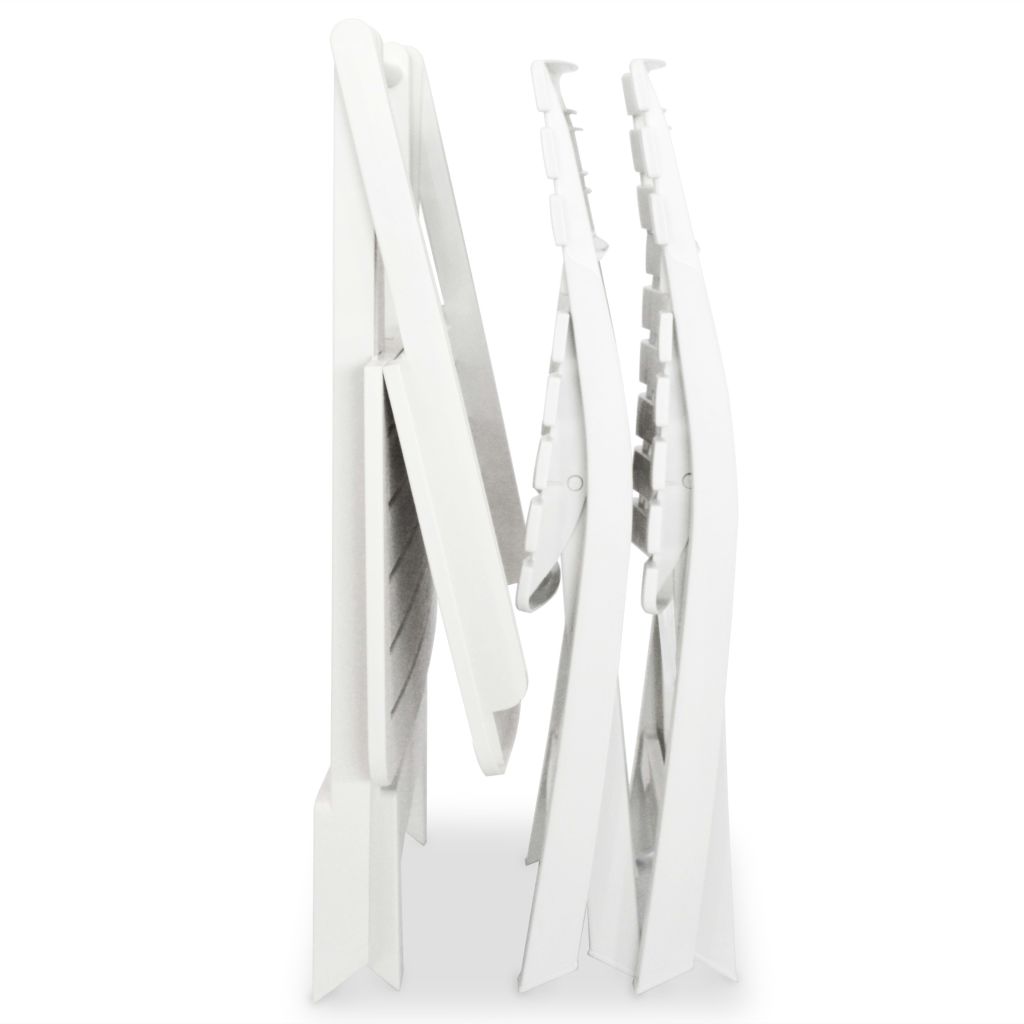 3 Piece Folding Bistro Set Plastic White- Outdoor Furniture Sets - HomeShopIreland - Home Shop Ireland - Outdoor Furniture Sets - 3 Piece Folding Bistro Set Plastic White