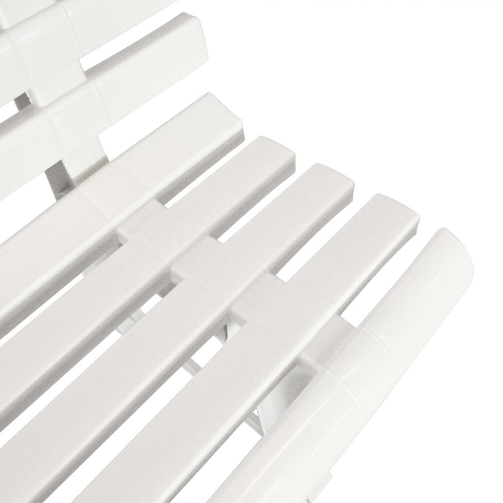 Garden Bench 145,5 cm Plastic White- Outdoor Benches - HomeShopIreland - Home Shop Ireland - Outdoor Benches - Garden Bench 145,5 cm Plastic White