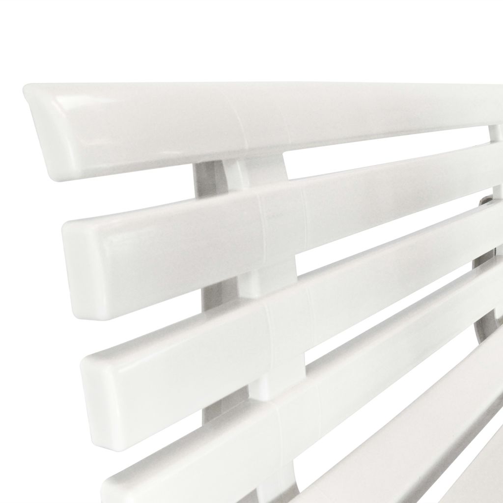 Garden Bench 145,5 cm Plastic White- Outdoor Benches - HomeShopIreland - Home Shop Ireland - Outdoor Benches - Garden Bench 145,5 cm Plastic White