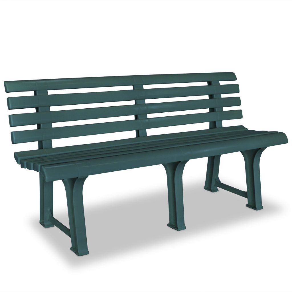 Garden Bench 145,5 cm Plastic Green- Outdoor Benches - HomeShopIreland - Home Shop Ireland - Outdoor Benches - Garden Bench 145,5 cm Plastic Green