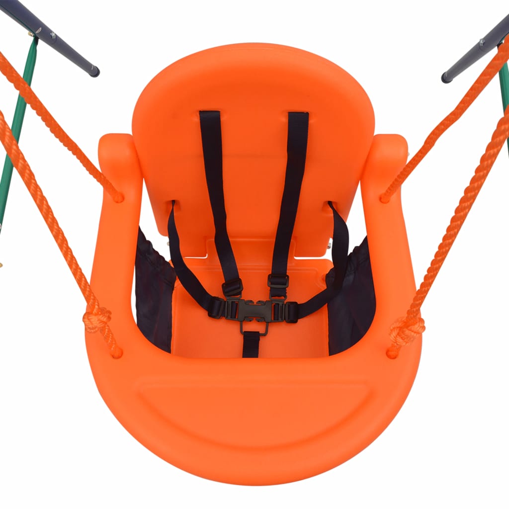 2-in-1 Single Swing and Toddler Swing Orange- Play Swings - HomeShopIreland - Home Shop Ireland - Play Swings - 2-in-1 Single Swing and Toddler Swing Orange