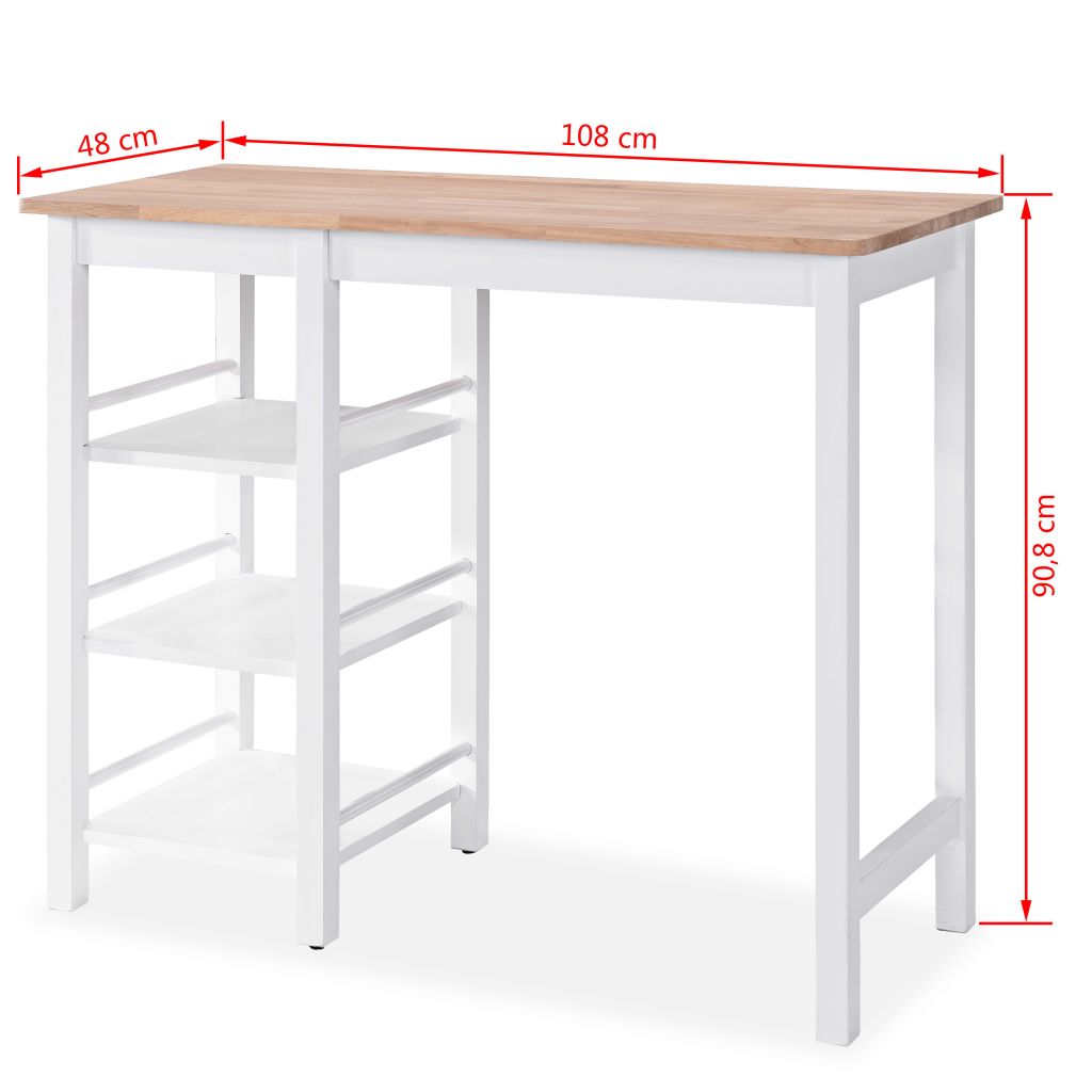 Bar Set 3 Pieces MDF White- Kitchen & Dining Furniture Sets - HomeShopIreland - Home Shop Ireland - Kitchen & Dining Furniture Sets - Bar Set 3 Pieces MDF White