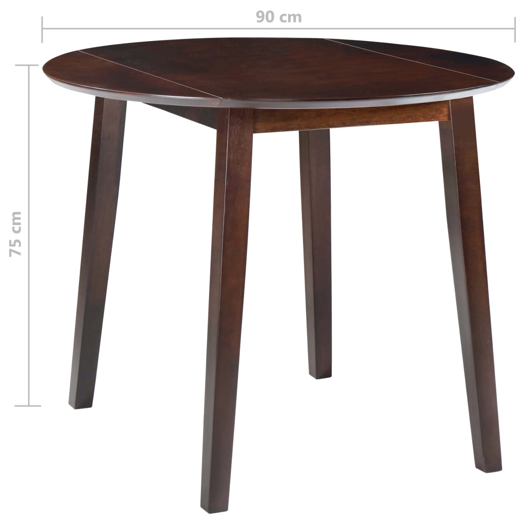 Drop-leaf Dining Table Round MDF Brown- Kitchen & Dining Room Tables - HomeShopIreland - Home Shop Ireland - Kitchen & Dining Room Tables - Drop-leaf Dining Table Round MDF Brown