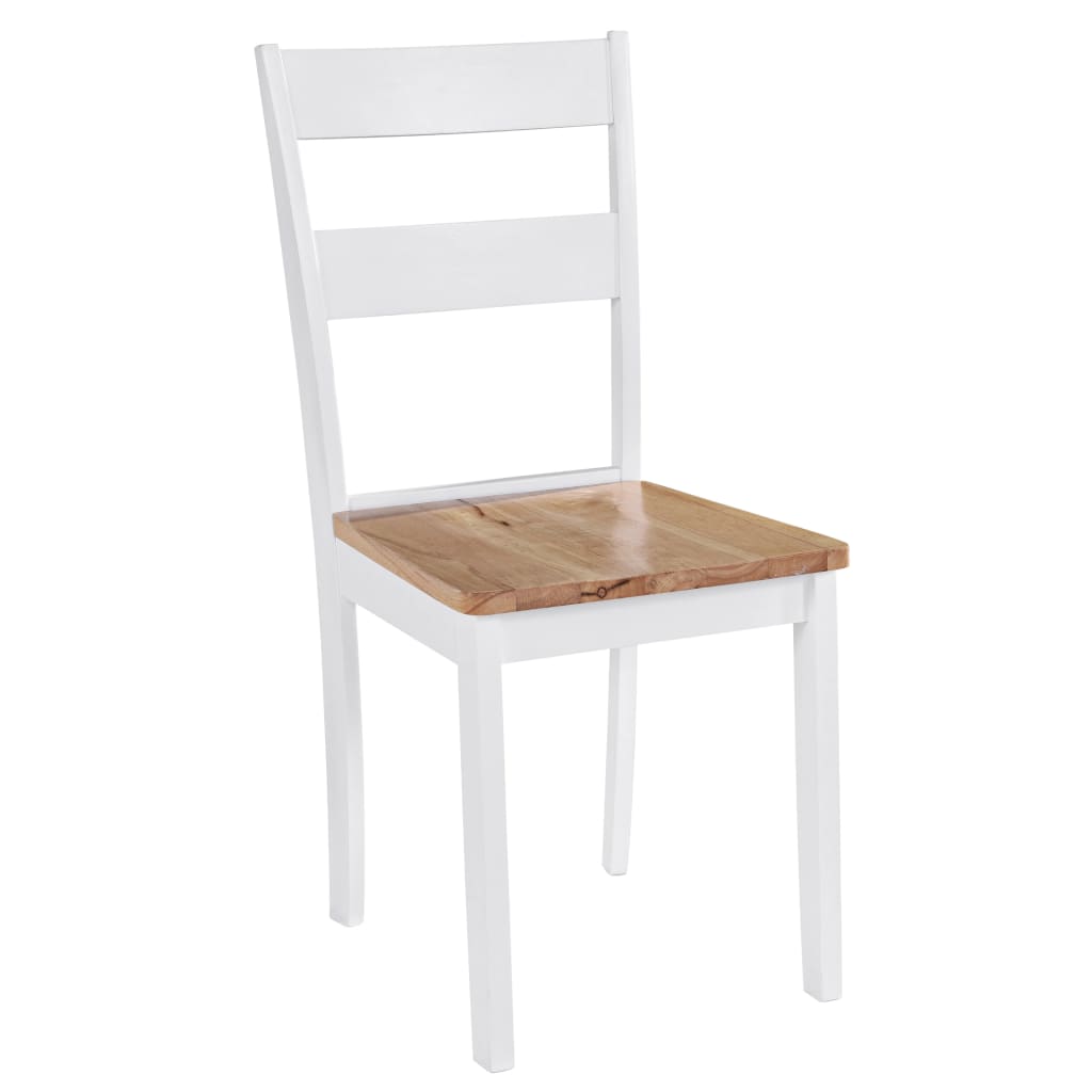 Dining Chairs 4 pcs White Solid Rubber Wood- Kitchen & Dining Room Chairs - HomeShopIreland - Home Shop Ireland - Kitchen & Dining Room Chairs - Dining Chairs 4 pcs White Solid Rubber Wood
