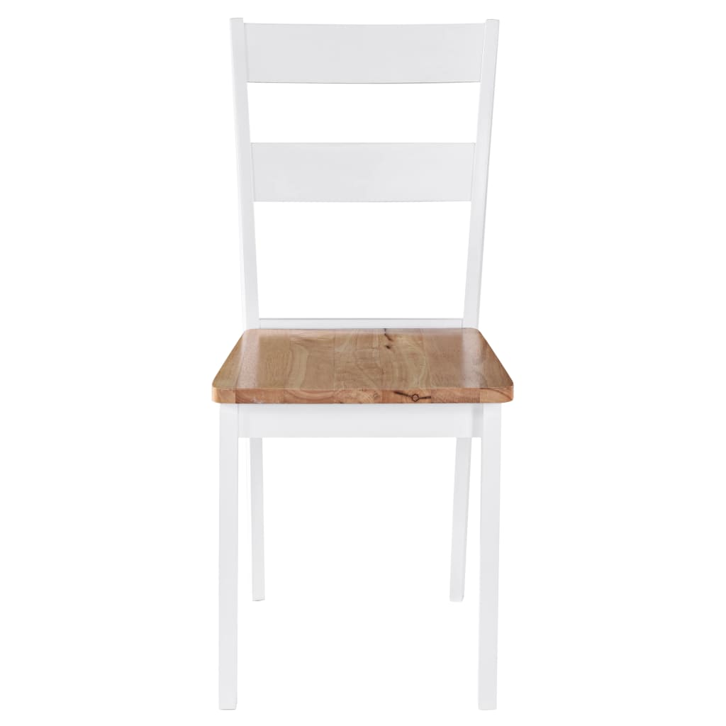 Dining Chairs 4 pcs White Solid Rubber Wood- Kitchen & Dining Room Chairs - HomeShopIreland - Home Shop Ireland - Kitchen & Dining Room Chairs - Dining Chairs 4 pcs White Solid Rubber Wood