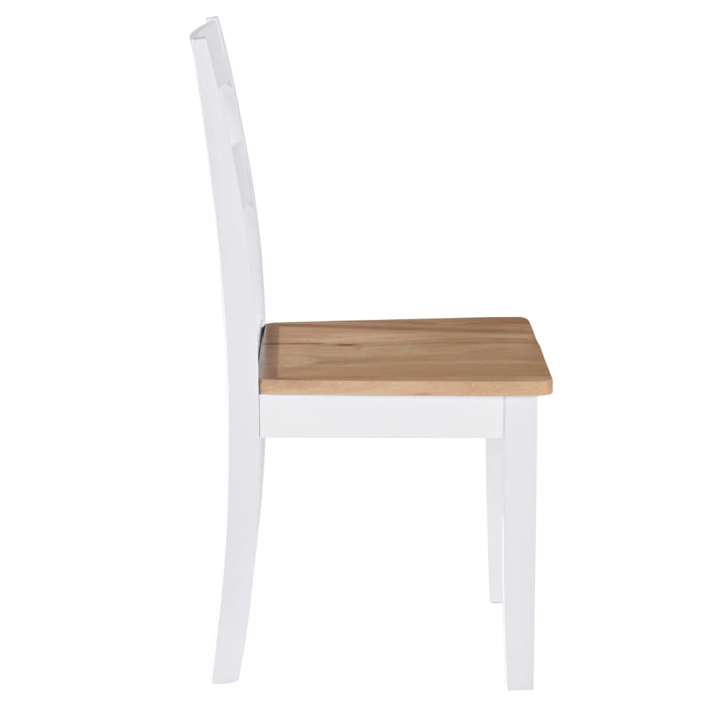 Dining Chairs 4 pcs White Solid Rubber Wood- Kitchen & Dining Room Chairs - HomeShopIreland - Home Shop Ireland - Kitchen & Dining Room Chairs - Dining Chairs 4 pcs White Solid Rubber Wood