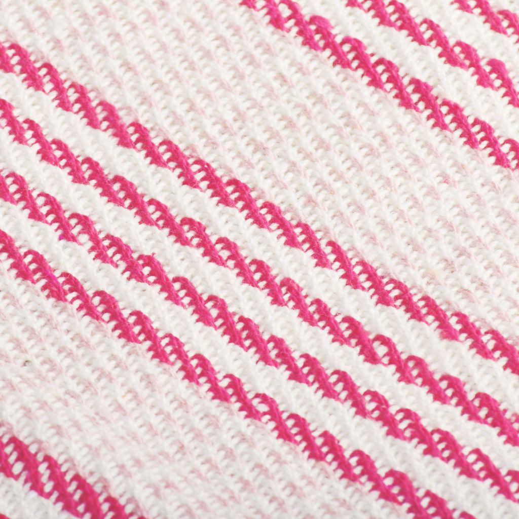 Throw Cotton Stripes 220x250 cm Pink and White- Blankets - HomeShopIreland - Home Shop Ireland - Blankets - Throw Cotton Stripes 220x250 cm Pink and White