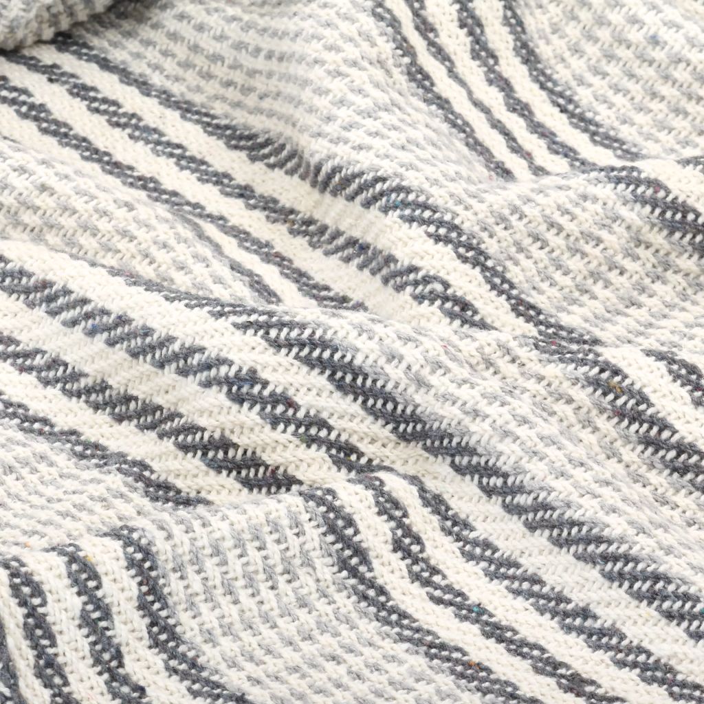 Throw Cotton Stripes 160x210 cm Grey and White- Blankets - HomeShopIreland - Home Shop Ireland - Blankets - Throw Cotton Stripes 160x210 cm Grey and White