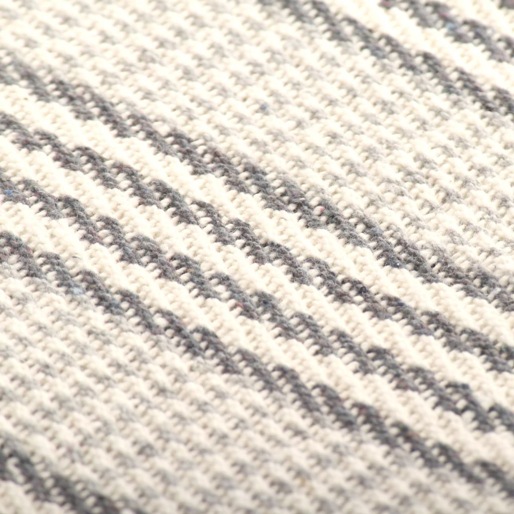 Throw Cotton Stripes 160x210 cm Grey and White- Blankets - HomeShopIreland - Home Shop Ireland - Blankets - Throw Cotton Stripes 160x210 cm Grey and White