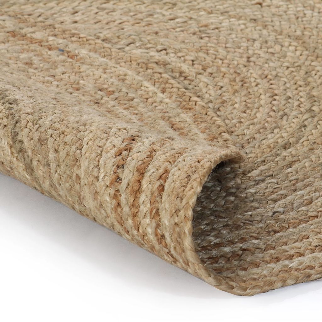 Area Rug Braided Jute 120 cm Round- Area Rug Braided Jute 120 cm RGarden > Decor > Rugs>< - HomeShopIreland - Home Shop Ireland - Area Rug Braided Jute 120 cm RGarden > Decor > Rugs>< - Area Rug Braided Jute 120 cm Round