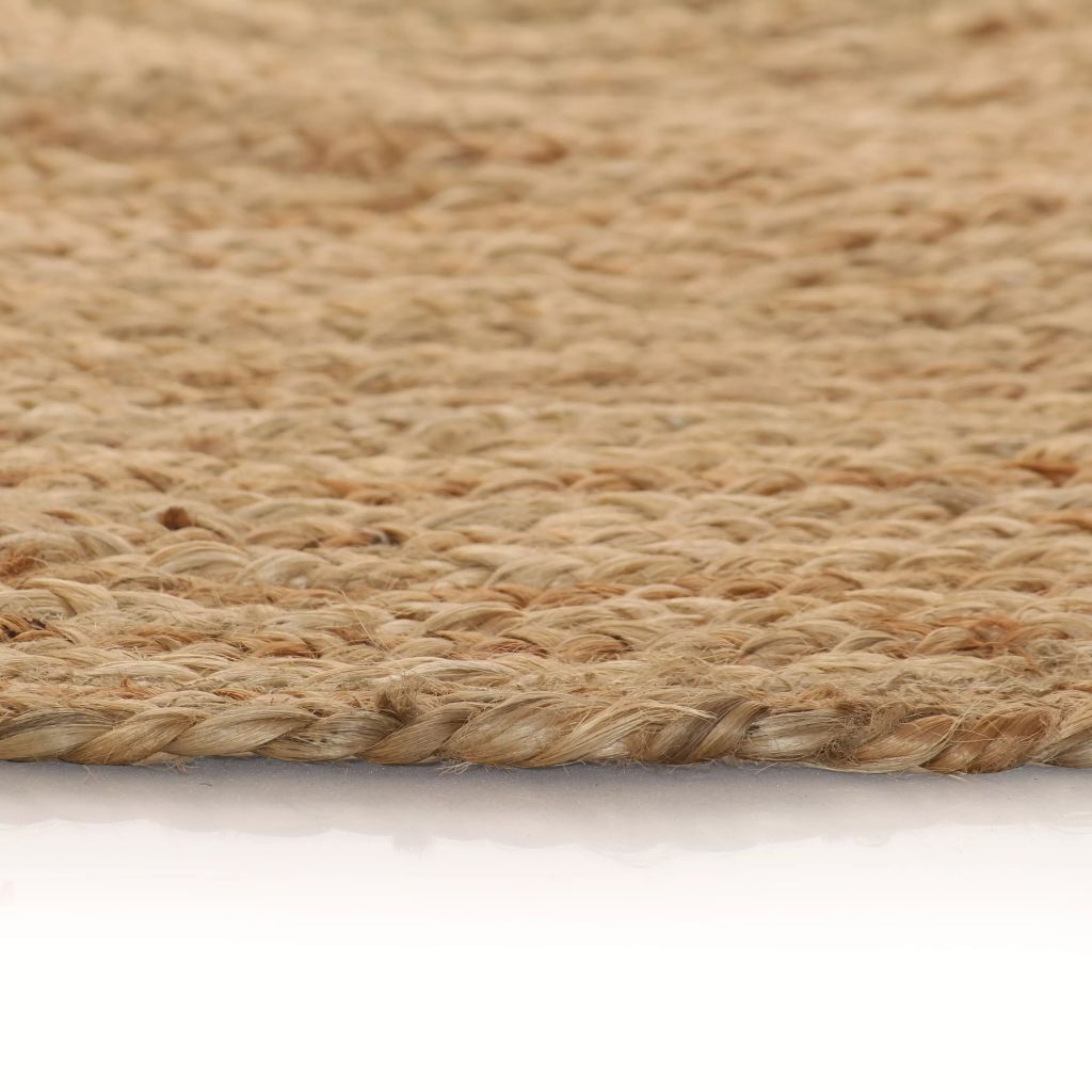 Area Rug Braided Jute 120 cm Round- Area Rug Braided Jute 120 cm RGarden > Decor > Rugs>< - HomeShopIreland - Home Shop Ireland - Area Rug Braided Jute 120 cm RGarden > Decor > Rugs>< - Area Rug Braided Jute 120 cm Round
