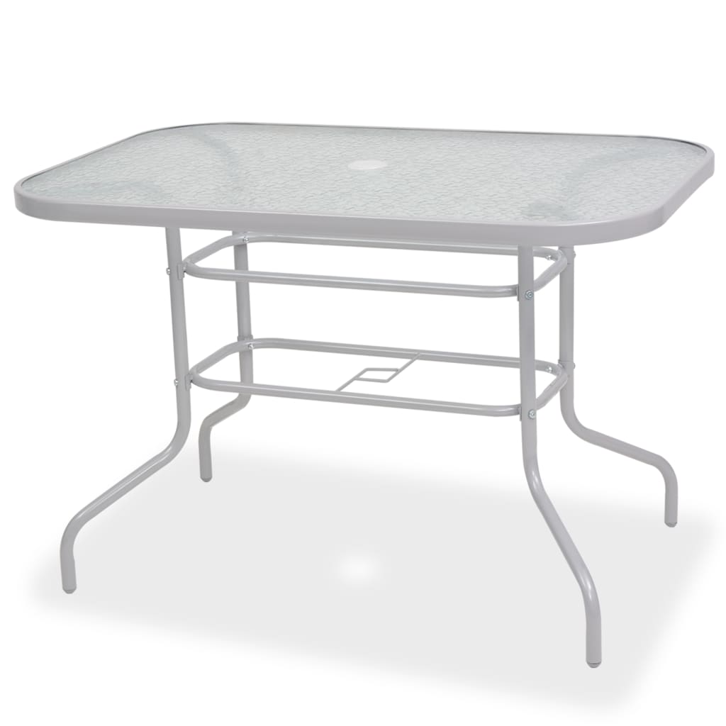 8 Piece Outdoor Dining Set Steel and Textilene Grey- Outdoor Furniture Sets - HomeShopIreland - Home Shop Ireland - Outdoor Furniture Sets - 8 Piece Outdoor Dining Set Steel and Textilene Grey