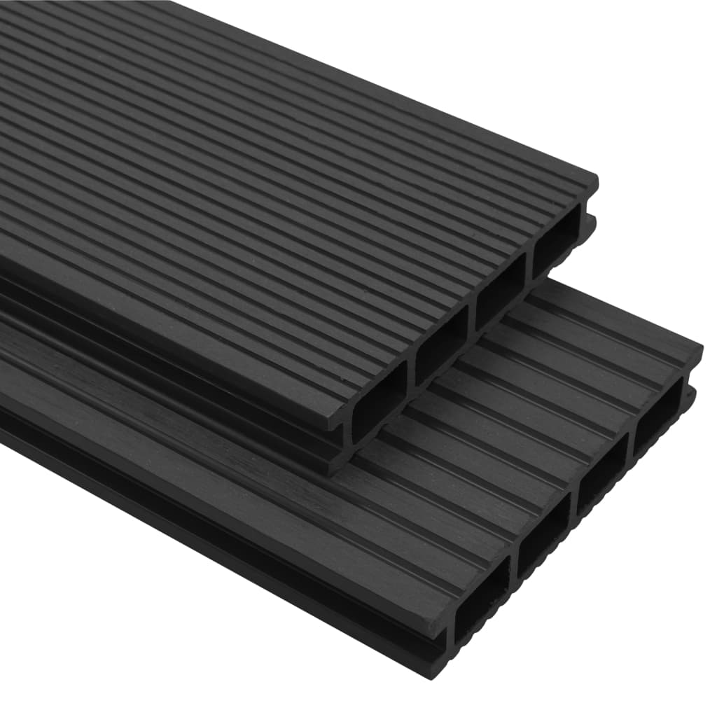 WPC Decking Boards with Accessories 10 mÂ² 2.2 m Anthracite- Flooring & Carpet - HomeShopIreland - Home Shop Ireland - Flooring & Carpet - WPC Decking Boards with Accessories 10 mÂ² 2.2 m Anthracite