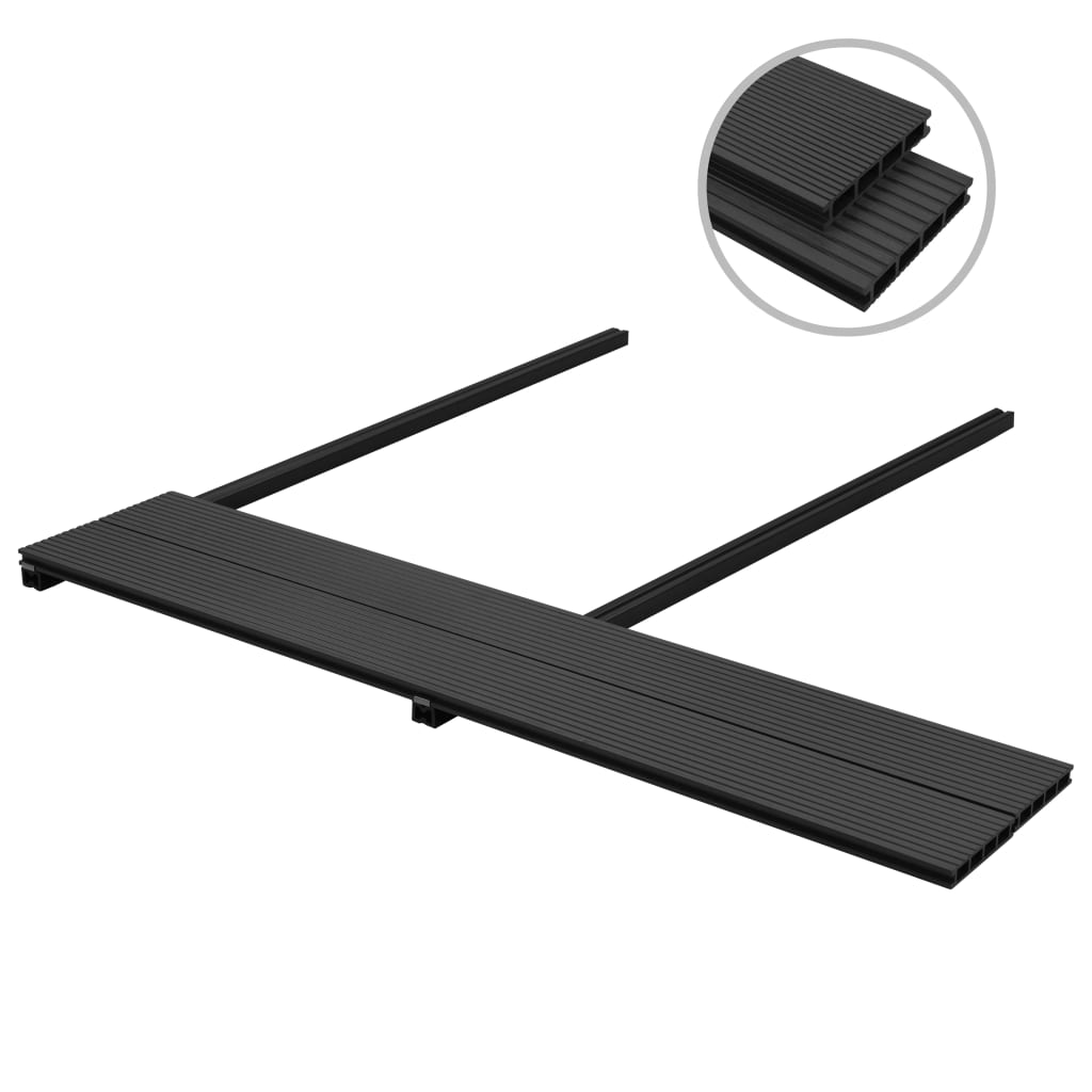 WPC Decking Boards with Accessories 10 mÂ² 2.2 m Anthracite- Flooring & Carpet - HomeShopIreland - Home Shop Ireland - Flooring & Carpet - WPC Decking Boards with Accessories 10 mÂ² 2.2 m Anthracite
