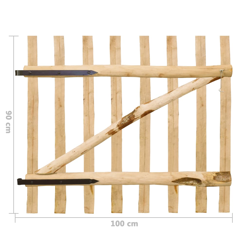 Single Fence Gate Hazel Wood 100x90 cm- Gates - HomeShopIreland - Home Shop Ireland - Gates - Single Fence Gate Hazel Wood 100x90 cm