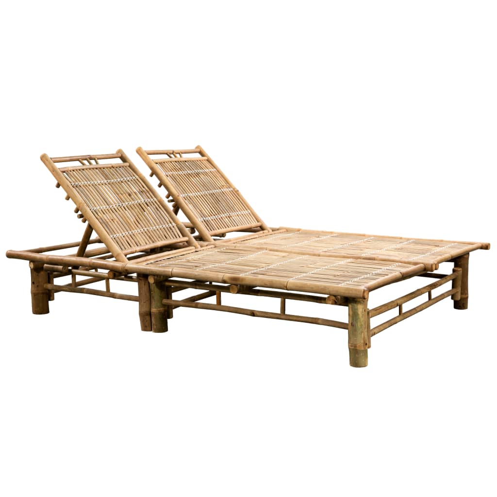 2-Person Sun Lounger Bamboo- Sunloungers - HomeShopIreland - Home Shop Ireland - Sunloungers - 2-Person Sun Lounger Bamboo