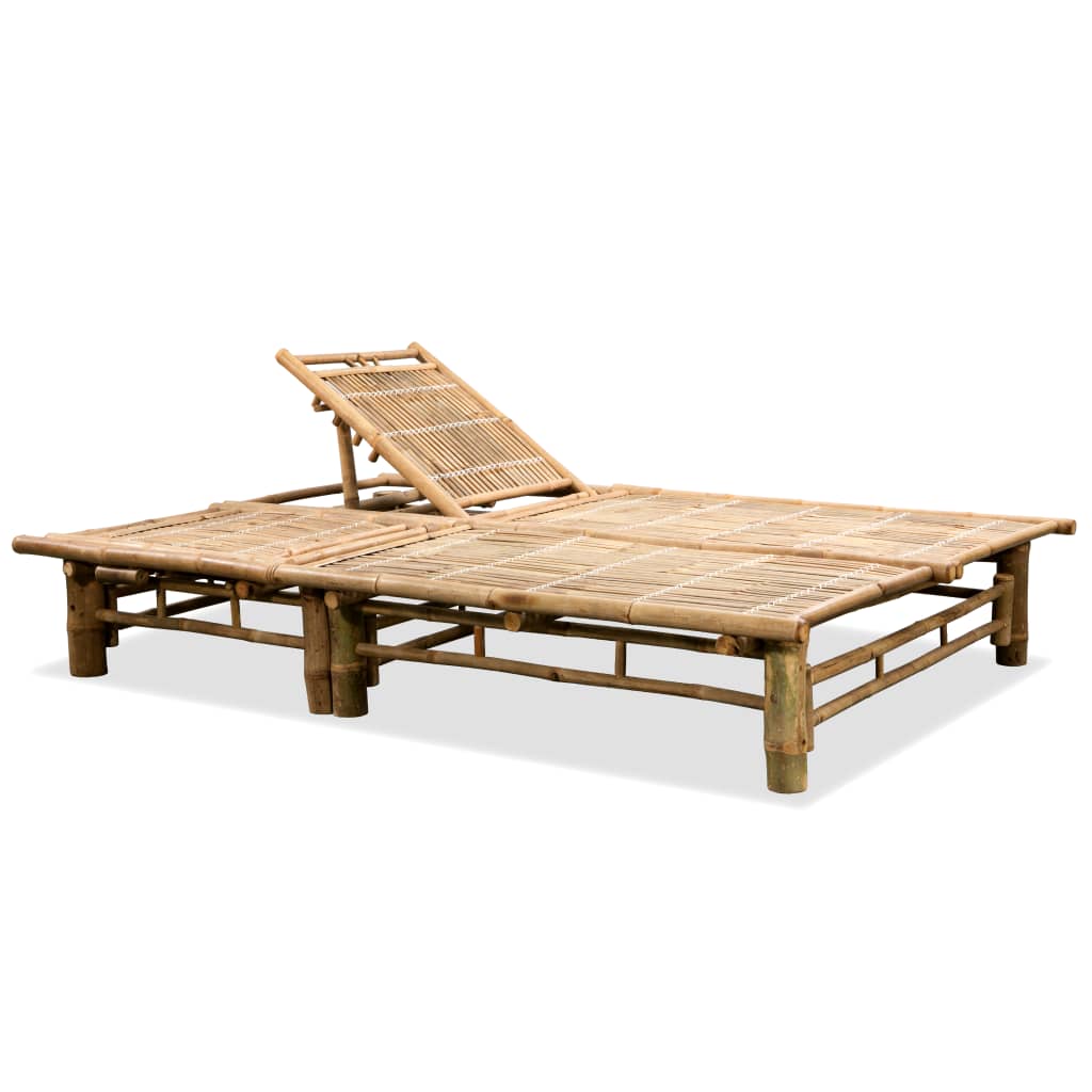 2-Person Sun Lounger Bamboo- Sunloungers - HomeShopIreland - Home Shop Ireland - Sunloungers - 2-Person Sun Lounger Bamboo
