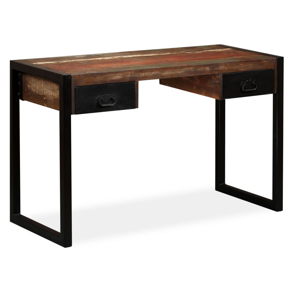 Desk with 2 Drawers Solid Reclaimed Wood 120x50x76 cm- Desks - HomeShopIreland - Home Shop Ireland - Desks - Desk with 2 Drawers Solid Reclaimed Wood 120x50x76 cm